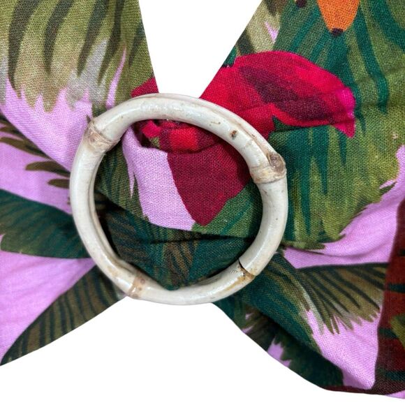 Farm Rio Pink Cocoa Forest Mini Dress Tropical Boho Size L - Picture 9 of 13